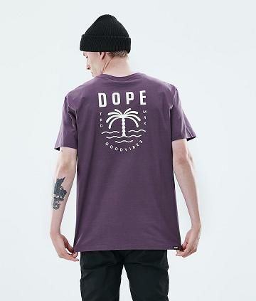 Camiseta Dope Daily Palm Hombre Moradas | ESSO2982