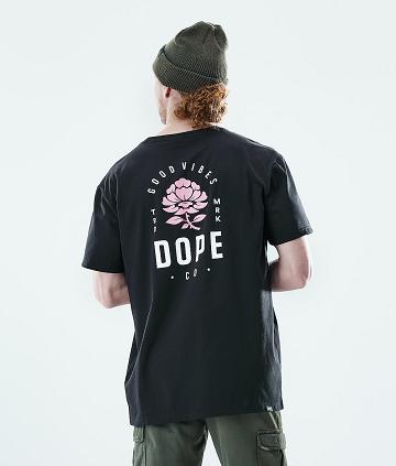 Camiseta Dope Daily Rose Hombre Negras | ESOR2985