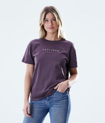 Camiseta Dope Regular Range Mujer Moradas | ESFM3770