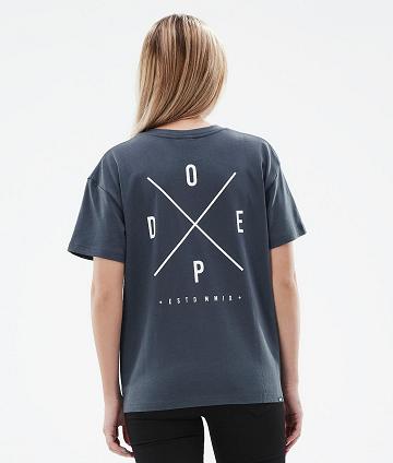 Camiseta Dope Standard W 2X-Up Mujer Azules | ESOR3775