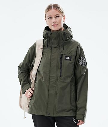 Chaquetas Al Aire Libre Dope Blizzard Light W Full Zip Mujer Verde Oliva Verde | ESIS3724