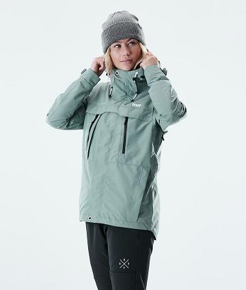 Chaquetas Al Aire Libre Dope Trekker W Mujer Verde | ESQZ3756