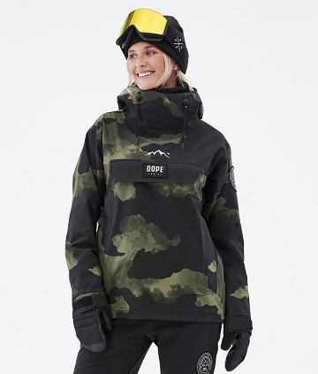 Chaquetas De Esquí Dope Blizzard W Mujer Verde Camuflaje | ESUT3621