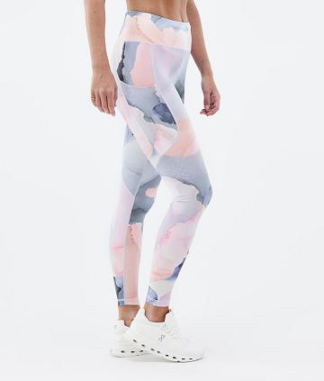 Leggins Dope Lofty Tech Blot Mujer Blancas | ESTV3804