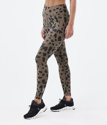 Leggins Dope Lofty Tech Dots Mujer Marrones | ESMA3809