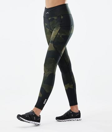 Leggins Dope Lofty Tech Mujer Verde Camuflaje | ESUT3802