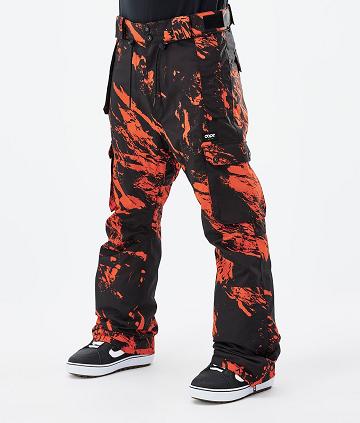 Pantalones Snowboard Dope Iconic Paint Hombre Naranjas | ESKI2594