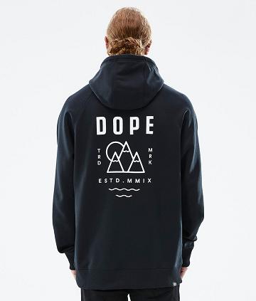 Sudadera Con Capucha Dope Common Summit Hombre Negras | ESEX3009