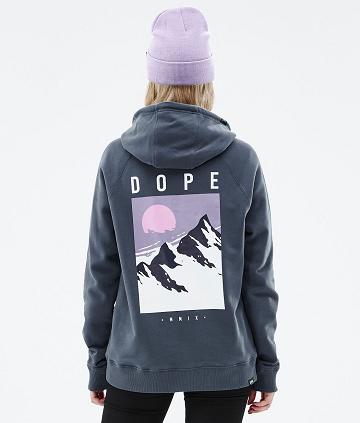 Sudadera Con Capucha Dope Common W Peak Mujer Azules | ESEX3833