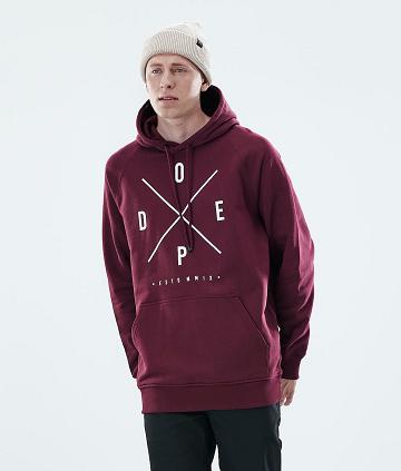 Sudadera Con Capucha Dope Daily 2X-UP Hombre Burdeos | ESMA3012