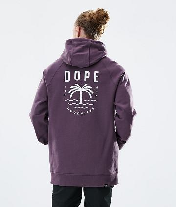 Sudadera Con Capucha Dope Daily Palm Hombre Moradas | ESBC3014