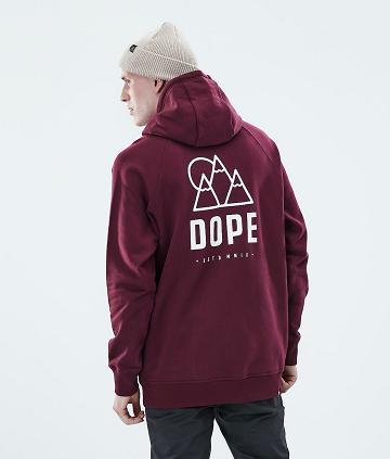 Sudadera Con Capucha Dope Daily Rise Hombre Burdeos | ESLH3019