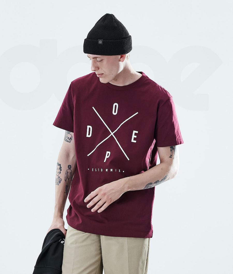 Camiseta Dope Daily 2X-UP Hombre Burdeos | ESGL2979