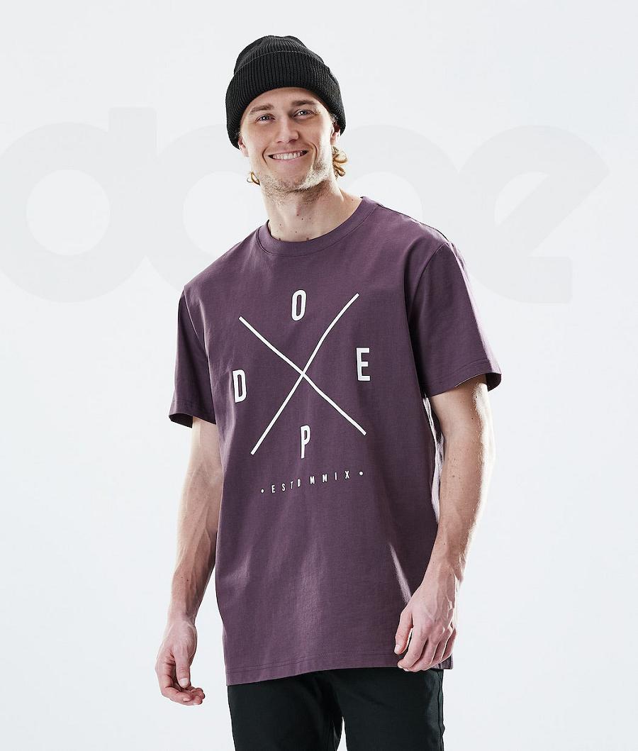 Camiseta Dope Daily 2X-UP Hombre Moradas | ESHK2978