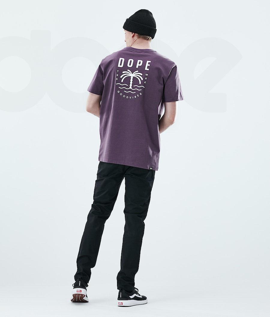 Camiseta Dope Daily Palm Hombre Moradas | ESSO2982