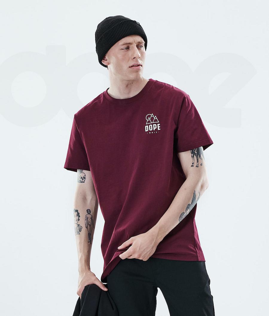 Camiseta Dope Daily Rise Hombre Burdeos | ESPQ2984