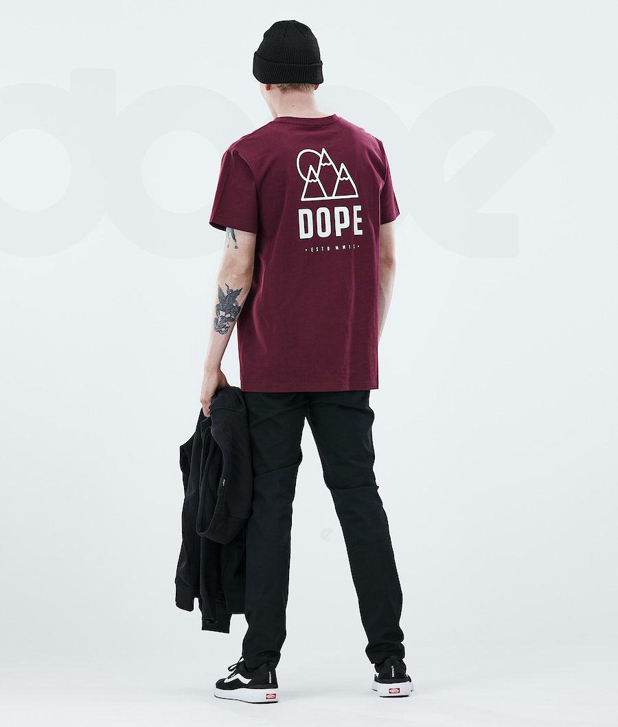 Camiseta Dope Daily Rise Hombre Burdeos | ESPQ2984