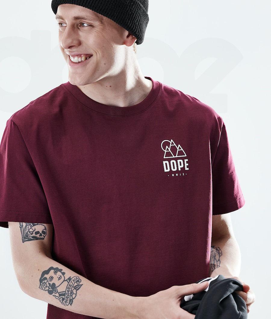 Camiseta Dope Daily Rise Hombre Burdeos | ESPQ2984