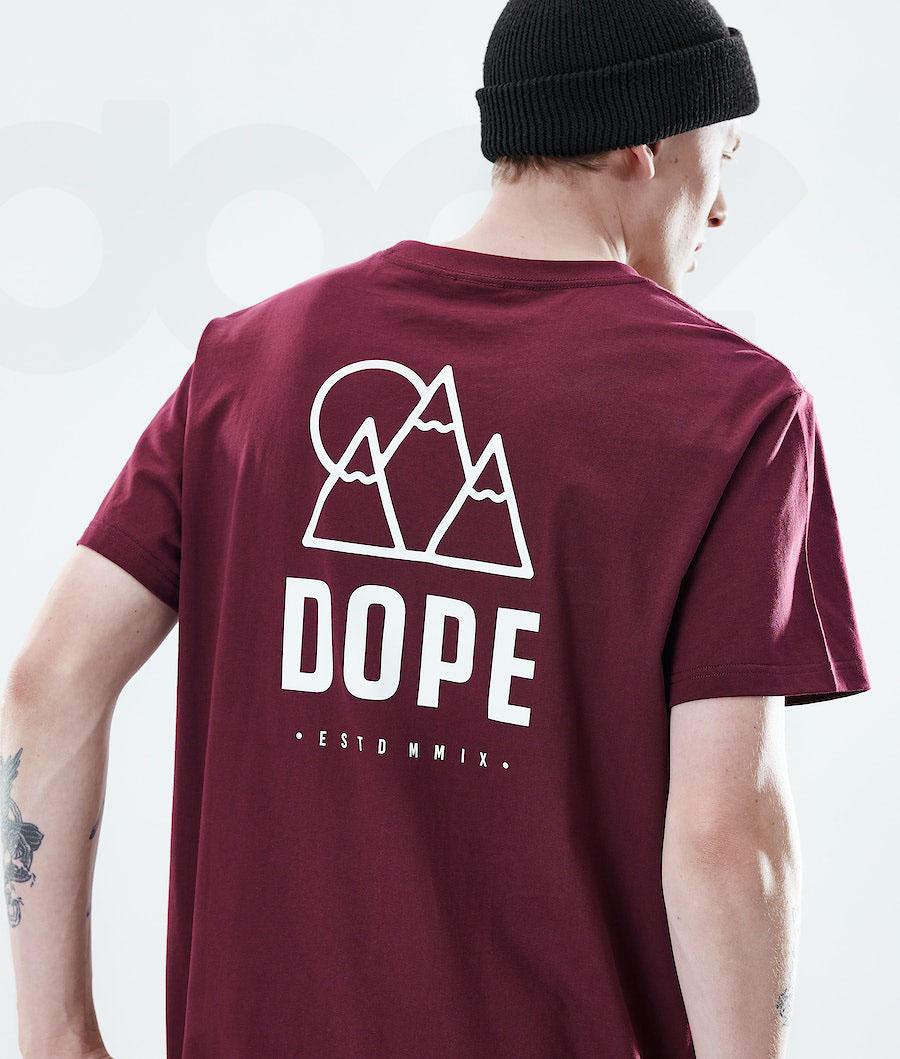 Camiseta Dope Daily Rise Hombre Burdeos | ESPQ2984