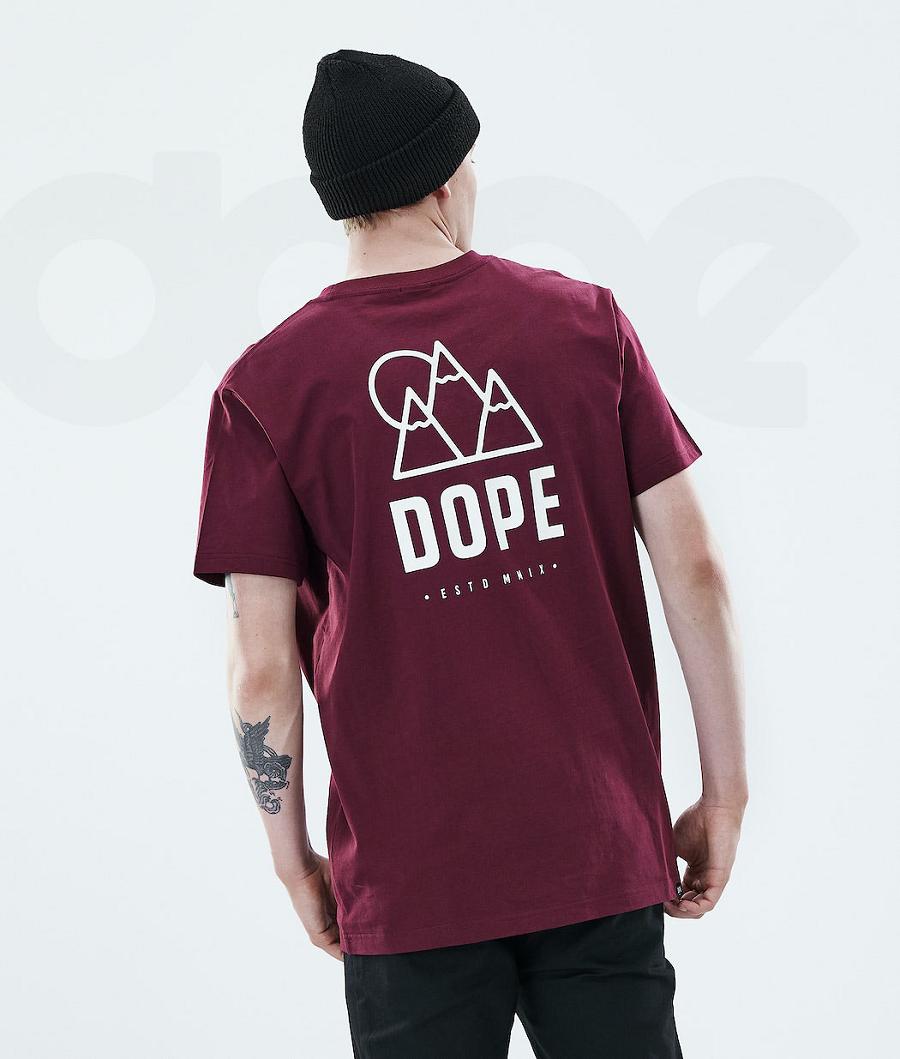 Camiseta Dope Daily Rise Hombre Burdeos | ESPQ2984