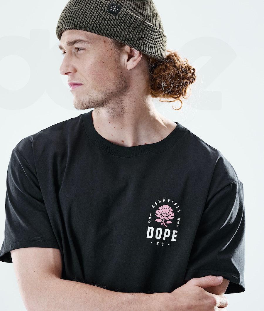 Camiseta Dope Daily Rose Hombre Negras | ESOR2985