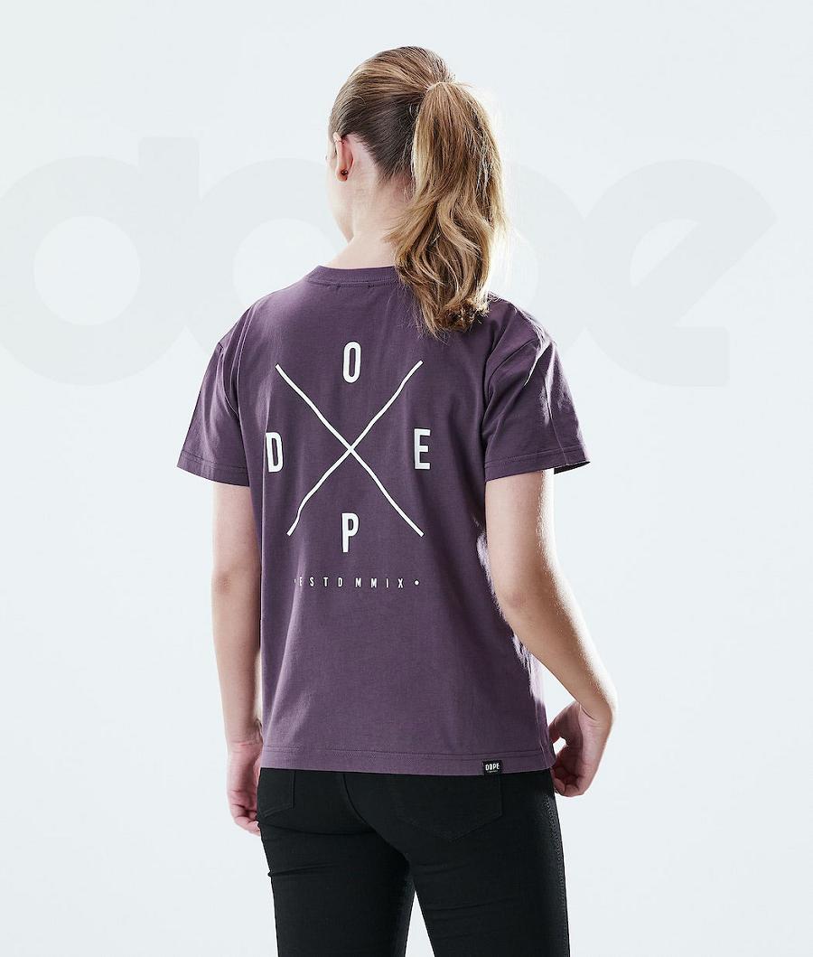 Camiseta Dope Regular 2X-UP Mujer Moradas | ESNB3758