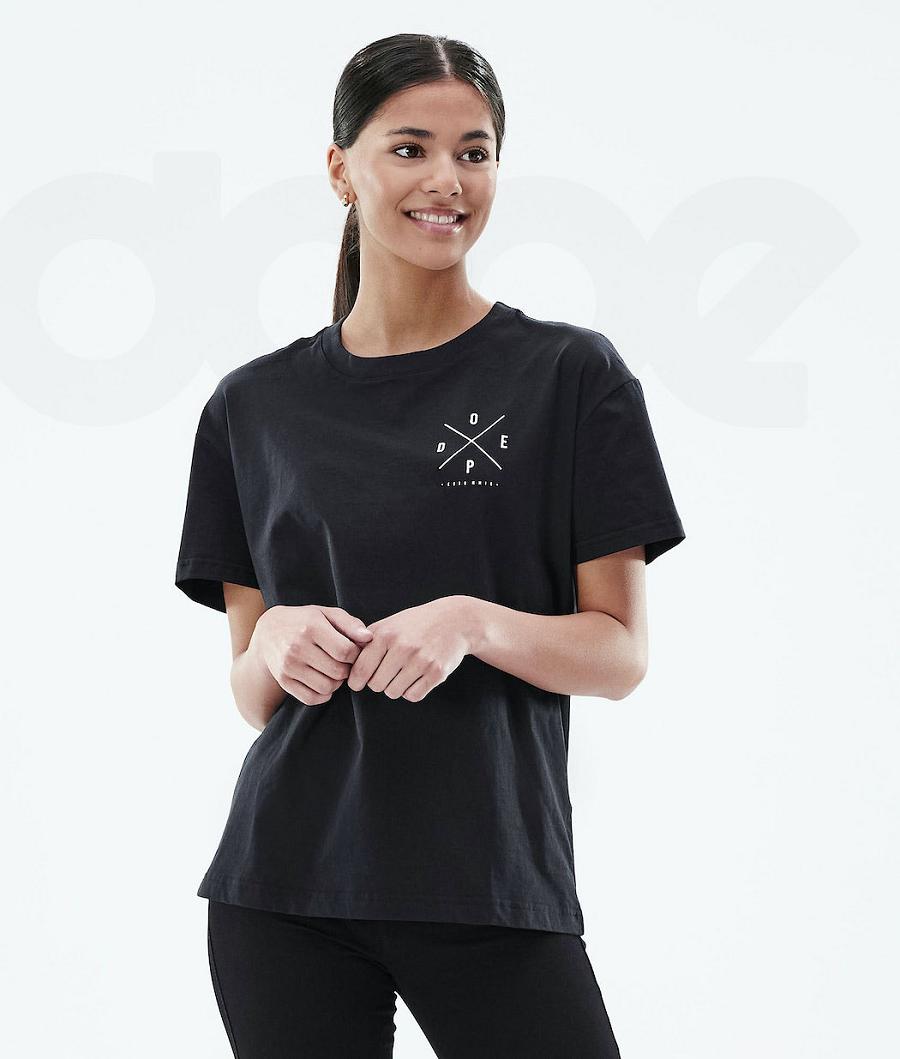 Camiseta Dope Regular 2X-UP Mujer Negras | ESCE3761