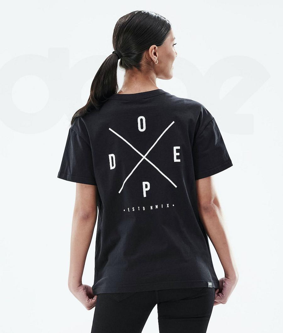 Camiseta Dope Regular 2X-UP Mujer Negras | ESCE3761