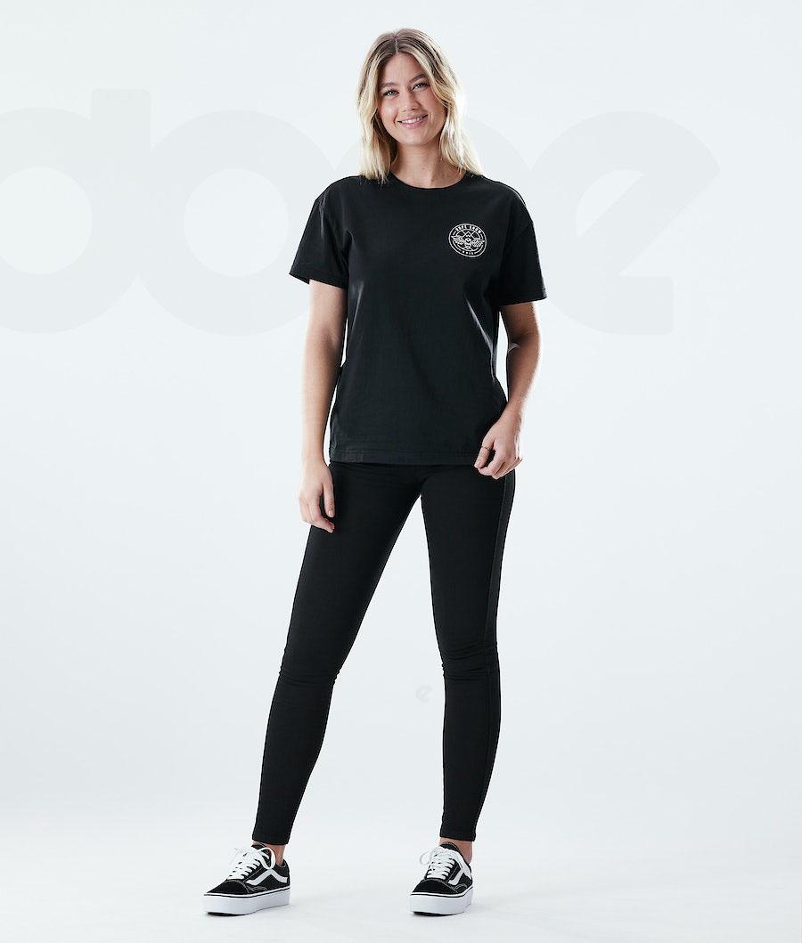 Camiseta Dope Regular Beak Mujer Negras | ESXF3762