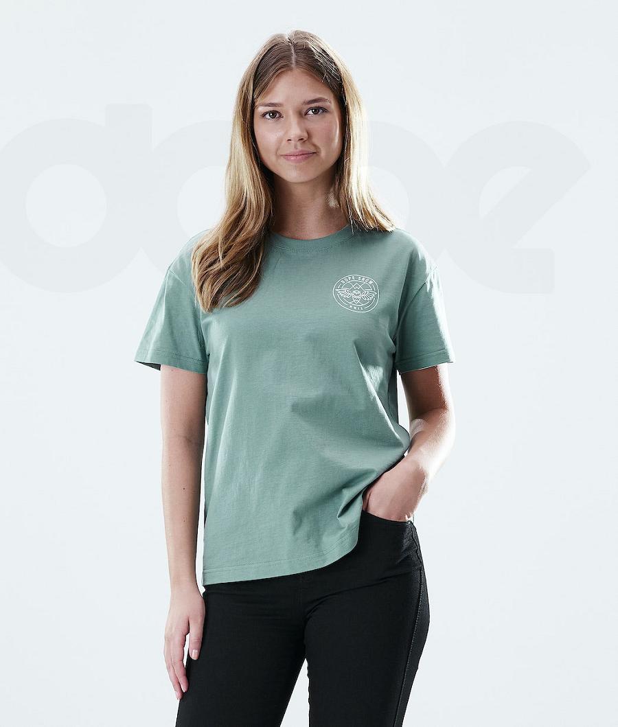 Camiseta Dope Regular Beak Mujer Verde | ESZG3763