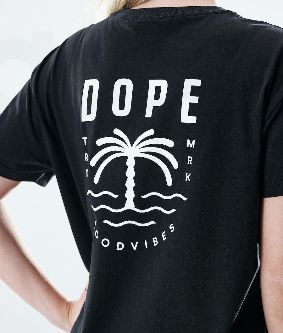 Camiseta Dope Regular Palm Mujer Negras | ESJJ3766