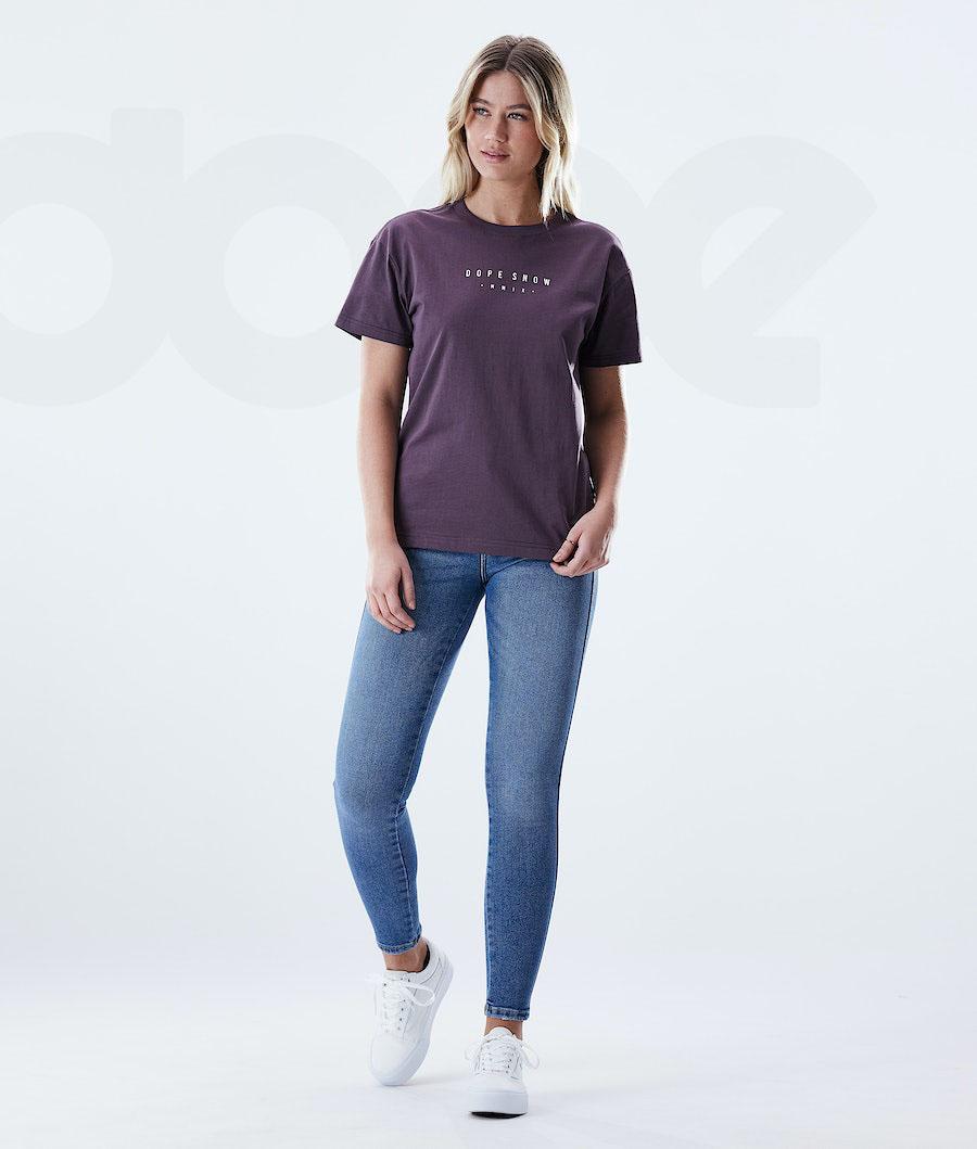 Camiseta Dope Regular Range Mujer Moradas | ESFM3770