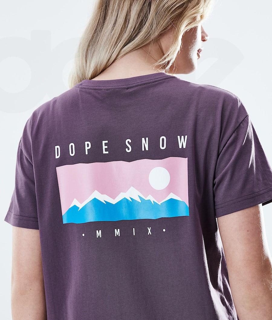 Camiseta Dope Regular Range Mujer Moradas | ESFM3770