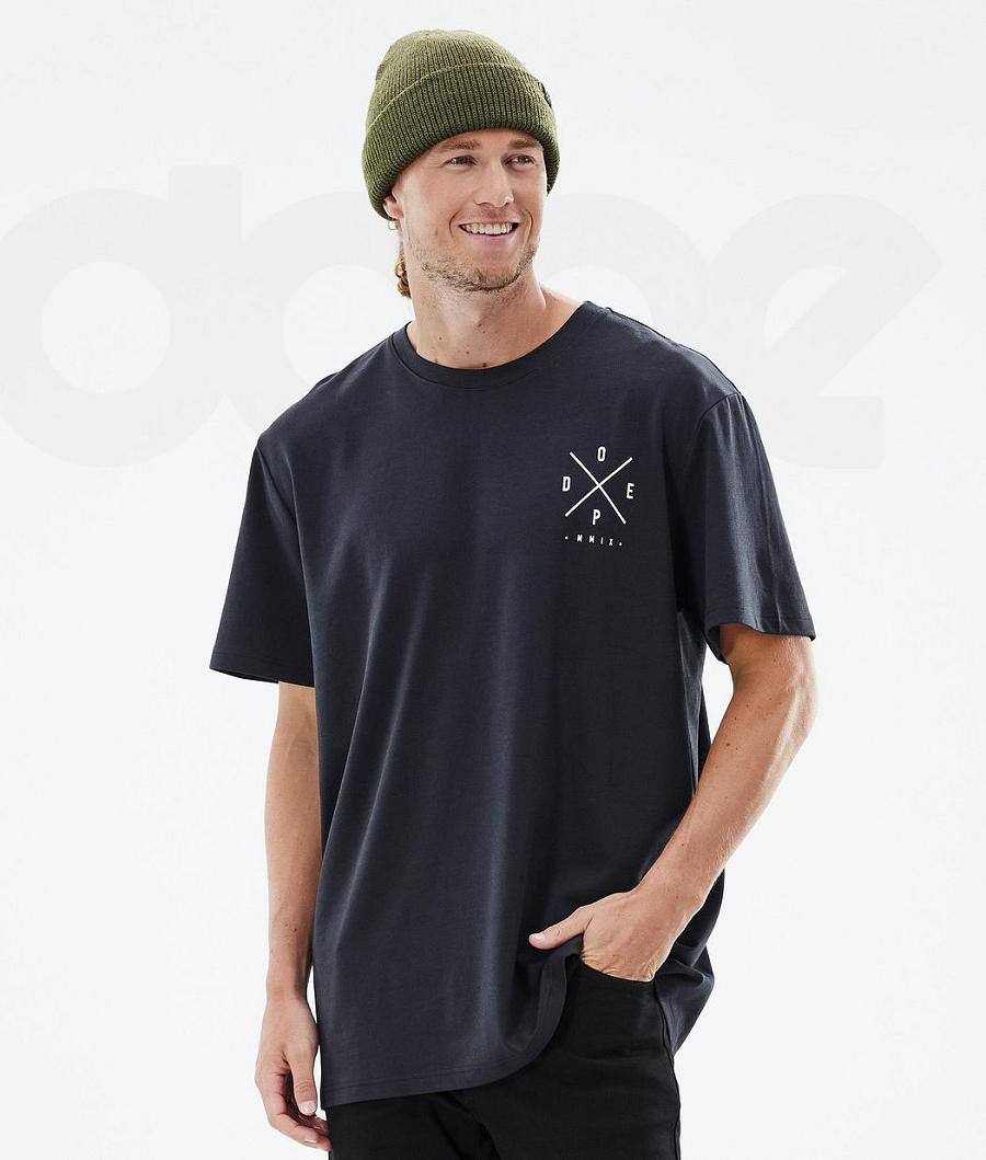 Camiseta Dope Standard 2X-Up Hombre Negras | ESYU2988