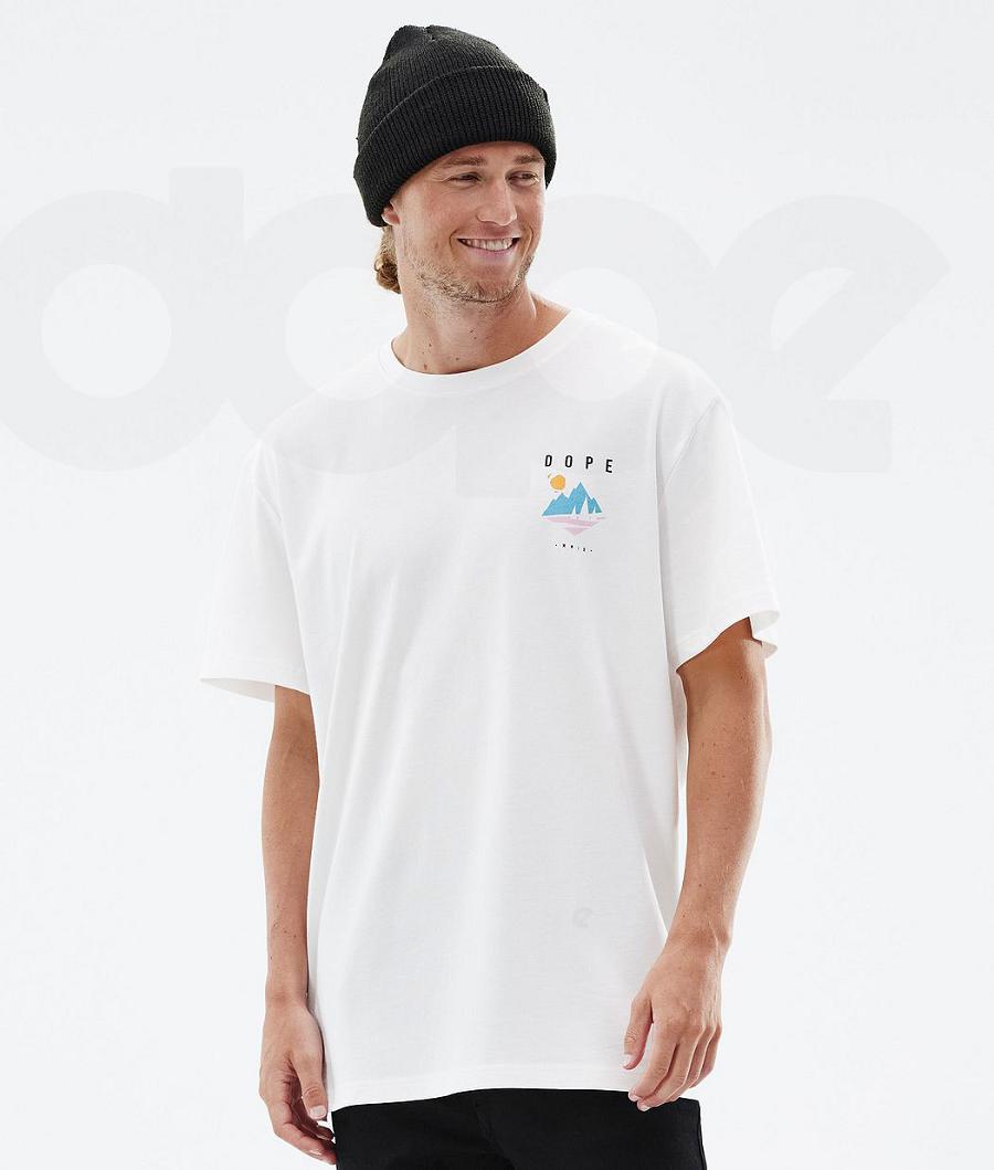 Camiseta Dope Standard Pine Hombre Blancas | ESWY2992