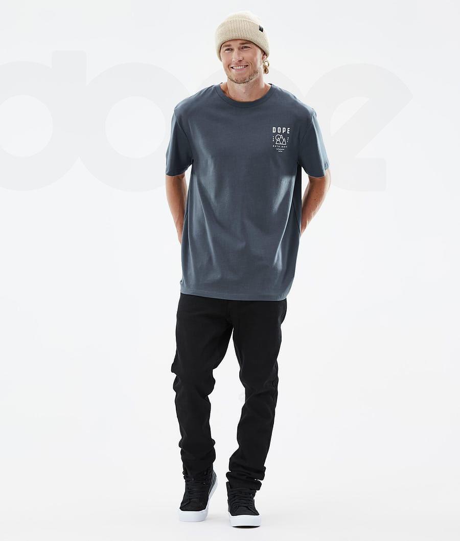 Camiseta Dope Standard Summit Hombre Azules | ESGL2997