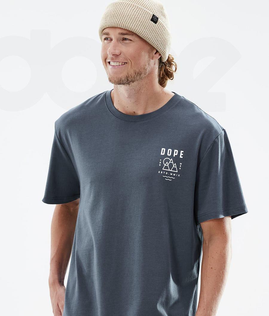 Camiseta Dope Standard Summit Hombre Azules | ESGL2997