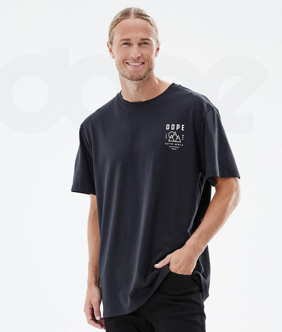 Camiseta Dope Standard Summit Hombre Negras | ESFM2998