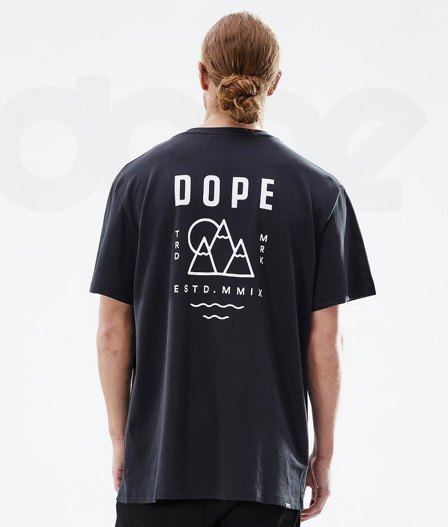 Camiseta Dope Standard Summit Hombre Negras | ESFM2998