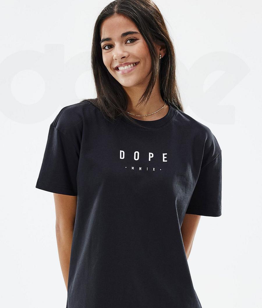 Camiseta Dope Standard W Peak Mujer Negras | ESIS3776