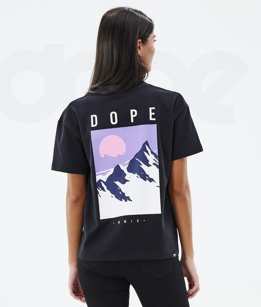 Camiseta Dope Standard W Peak Mujer Negras | ESIS3776