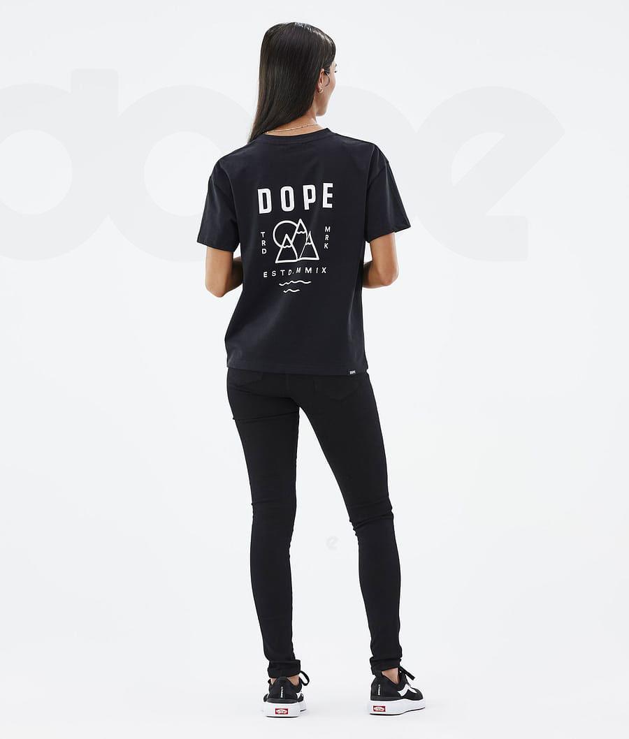 Camiseta Dope Standard W Summit Mujer Negras | ESMA3784