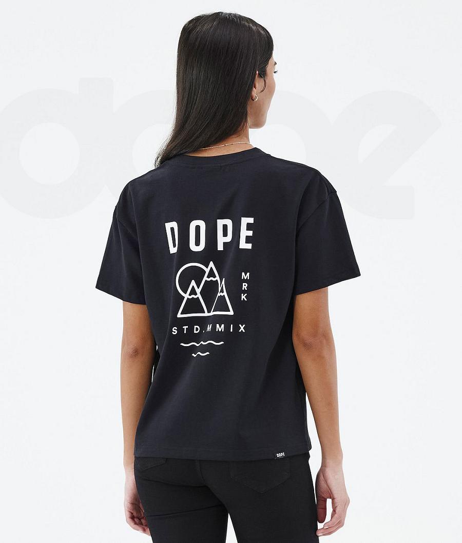 Camiseta Dope Standard W Summit Mujer Negras | ESMA3784