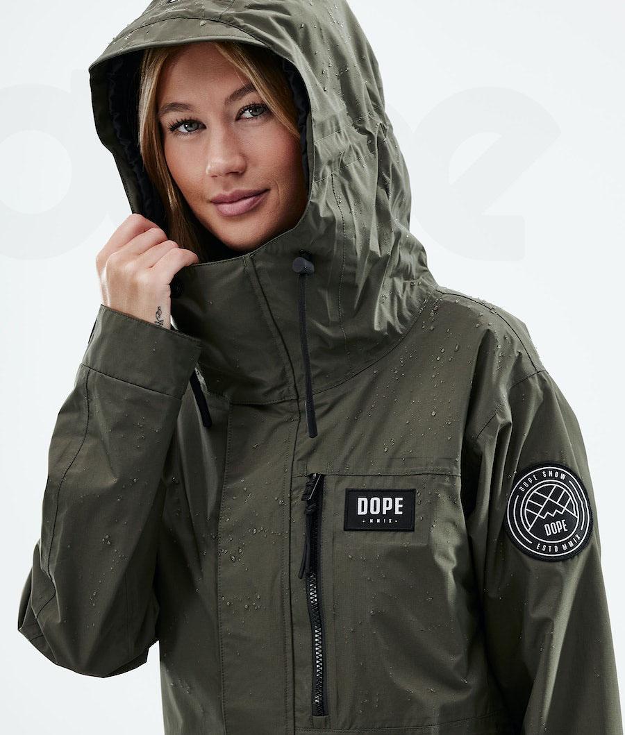 Chaquetas Al Aire Libre Dope Blizzard Light W Full Zip Mujer Verde Oliva Verde | ESIS3724