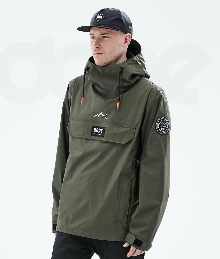 Chaquetas Al Aire Libre Dope Blizzard Light Hombre Verde Oliva Verde | ESKI2691