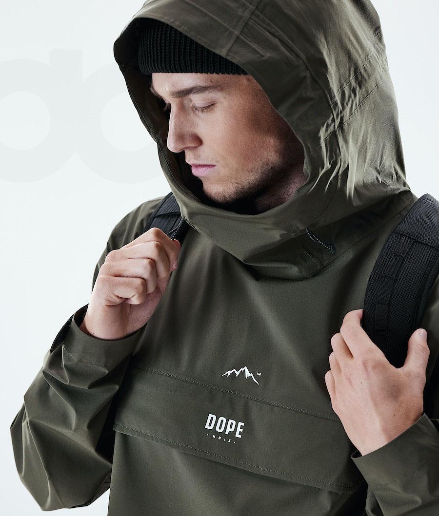 Chaquetas Al Aire Libre Dope Drizzard Hombre Verde Oliva Verde | ESDN2697