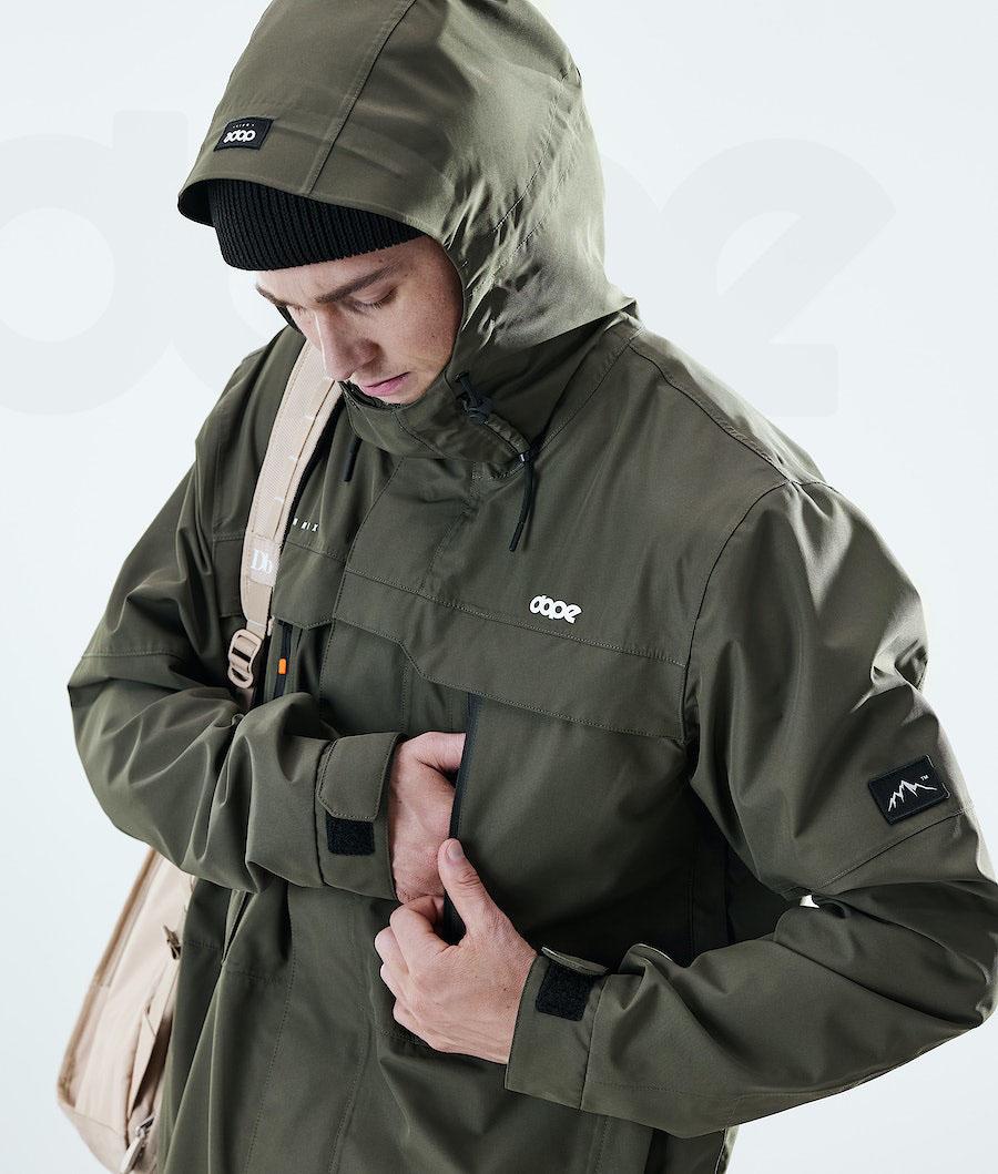 Chaquetas Al Aire Libre Dope Trekker Hombre Verde Oliva Verde | ESGL2713