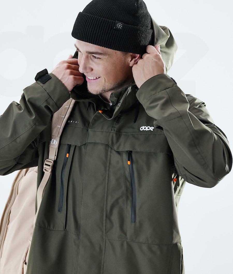 Chaquetas Al Aire Libre Dope Trekker Hombre Verde Oliva Verde | ESGL2713