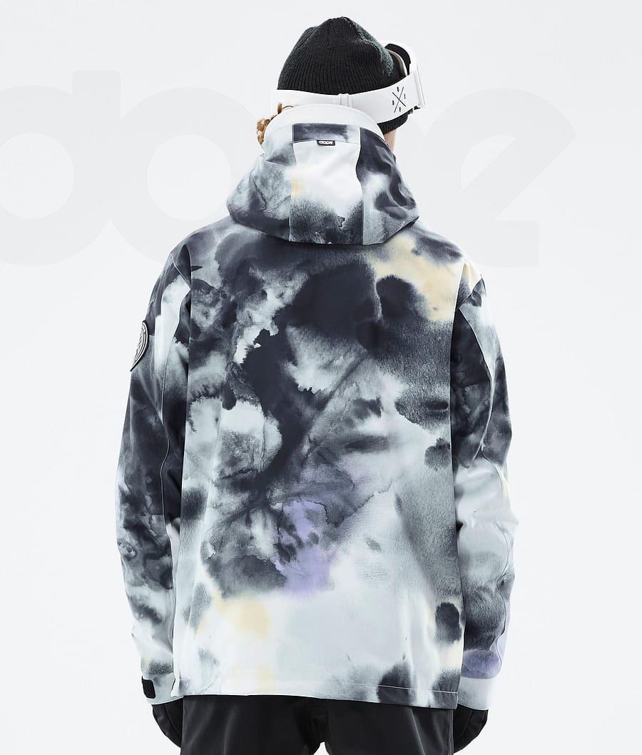 Chaquetas De Esquí Dope Blizzard Tiedye Hombre Negras Moradas | ESRW2919