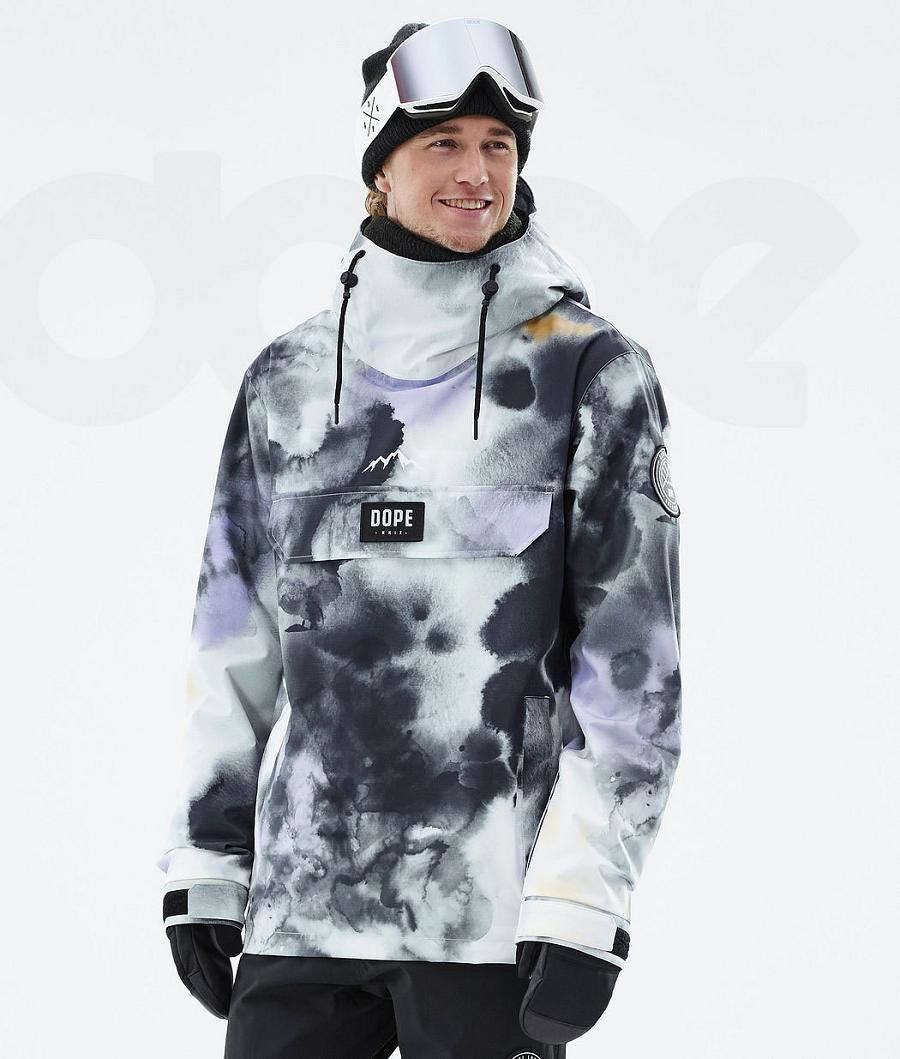 Chaquetas De Esquí Dope Blizzard Tiedye Hombre Negras Moradas | ESRW2919